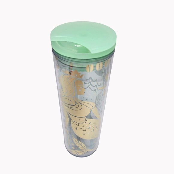 Starbucks Mermaid Scale Clear Acrylic Cold Cup Grande Tumbler 16 Fl Oz NEW - Picture 2 of 8